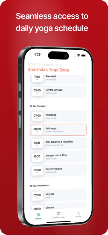 Sharmila Yoga Zone screen 2